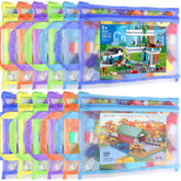 YOPCDJ 12 pack mesh zipper pouch bags with clear pockets for quick sorting