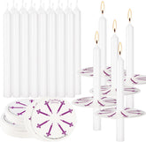 YOROXRG 200 church candles with drip protectors for clean, reliable service lighting.