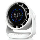 YOSHENMO desk fan front view highlights compact design and personal cooling potential.