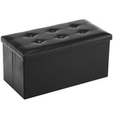 Youdesure folding storage ottoman bench offers extra seating with hidden storage.