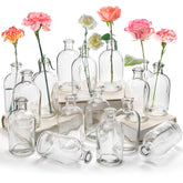 YOUEON 16-pack clear glass bud vases for versatile centerpieces