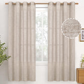 YoungsTex natural linen curtains panel 52x72 for elegant drapery and light diffusion.