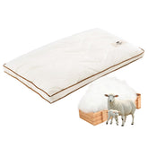 YOUR MOON soft natural wool pillow queen top view, flat and breathable