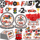 YOURUIYF two-fast banner adds race-car themed backdrop for photos