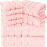 YRALY Luxury Pink Bath Towels: plush 600 GSM cotton for quick, spa-like drying