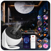 Ysonla Galaxy Pro Earth disc visuals illuminate bedtime with detailed planet imagery.