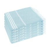 YSYJ Turkish Beach Towel 6-Pack folded blue for soft comfort on the go.