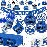 YTGUVBK blue grad dinner plates 9in add a cohesive, festive look to party tables.