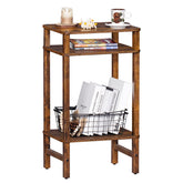 YUFAM three-tier side table top view shows sturdy design for lamps and dΓ©cor.