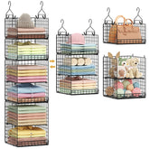 Yuyetuyo 6-tier hanging closet organizer showcasing organized clothing storage