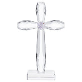 YWHL Crystal Standing Cross Decor close-up showing clarity and craftsmanship.