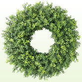 YXZZWL 26-inch artificial boxwood wreath on front door adds lasting curb appeal