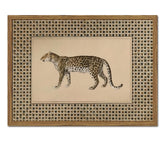 YYNISPIN vintage leopard wall art with 12x16 frame enhances living room ambiance.