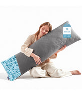 YZ HOME long body pillow with shredded memory foam fill for customizable support.