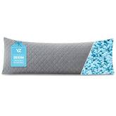 YZ HOME long body pillow with shredded memory foam for customizable comfort.