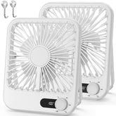 Zaardend portable fan travel-compact profile on a desk for easy cooling.