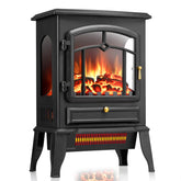 ZAFRO electric fireplace stove front view with realistic flames for cozy evenings.
