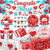 ZAIBOQU nurse graduation tableware plates 24pc for easy serving.