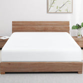 Zaizaihome bamboo viscose cooling fitted sheet close-up showing silky texture for cooler sleep