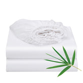 Zaizaihome bamboo viscose fitted sheet cool-touch close-up for cooler nights.