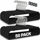 ZAKUTO velvet hangers in a closet for space-saving organization.
