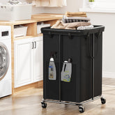 ZATOCL 150L rolling laundry basket with wheels for easy floor movement.