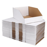 ZBEIVAN Cardboard Storage Bin 12x8x4.5 inches, easy assembly for quick setup.