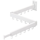 ZdwCyl clothes drying rack wall-mounted on a clean hallway wall, space-saving design.