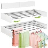 ZdwCyl wall-mounted drying rack assembly showing sturdy frame for secure clothes drying.