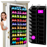 Zebricolo large door rack front view showing spacious pockets for 30 pairs.