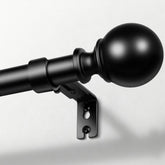 Zeerobee curtain rod 32-72 inch adjustable black, sturdy and versatile for any window.