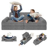 Zefinot modular kids play couch assembly demonstrates quick setup for a cozy play space.