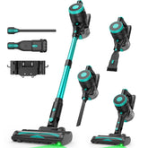 Zefiro 350W cordless vacuum operates quietly for peaceful home cleaning.