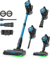 Zefiro cordless vacuum with 40kPa suction on hardwood floors