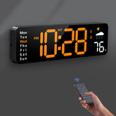 Zelaclock digital wall clock with an 11-inch display for easy reading from across the room