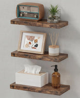 Zexigtau easy-install floating shelves enable quick wall mounting and tidy storage.