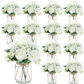 Zeyune mason jar vase set with lids and twine for effortless rustic dΓ©cor.