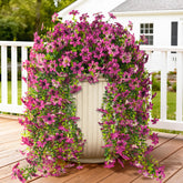 ZFProcess artificial hanging daisies in light purple for durable outdoor decor