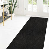 ZGR runner 2ft-6ft black with non-slip backing keeps hallways in place.