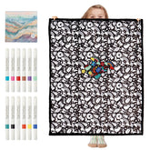 ZHOYIMIMI DIY coloring blanket with animal design for personalization.