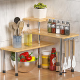 ZHWS kitchen spice rack organizer on counter keeps spices visible and accessible