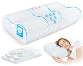 Zibroges cervical pillow with three-layer design supports the neck for personalized comfort