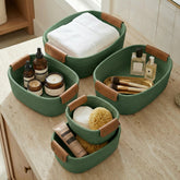 ZICOTO five-basket set neatly displayed on shelf for stylish organization
