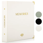 ZICOTO linen album cover beige with elegant gold accents preserves memories in style.