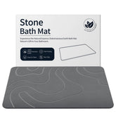 ZIKIBL Stone Bath Mat close-up shows diatomite texture for rapid moisture absorption.
