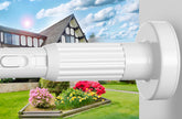 ZipGlo tension rod extended 40β120 inches for versatile shower spaces.
