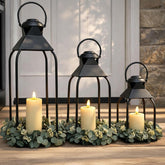 ZLFart decorative metal lantern on porch for warm outdoor evenings