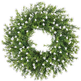 Zmtyykh Realistic Baby's Breath Wreath with lifelike blooms for refined spring entrance.
