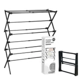 ZOES HOMEWARE foldable-drying-rack in a compact laundry space showing space-saving design