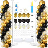 ZOIIWA balloon stand kit in black and gold creates stylish party setups.